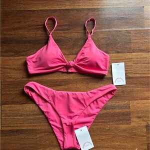 Dippin' Daisy's Pink Triangle Bikini Set